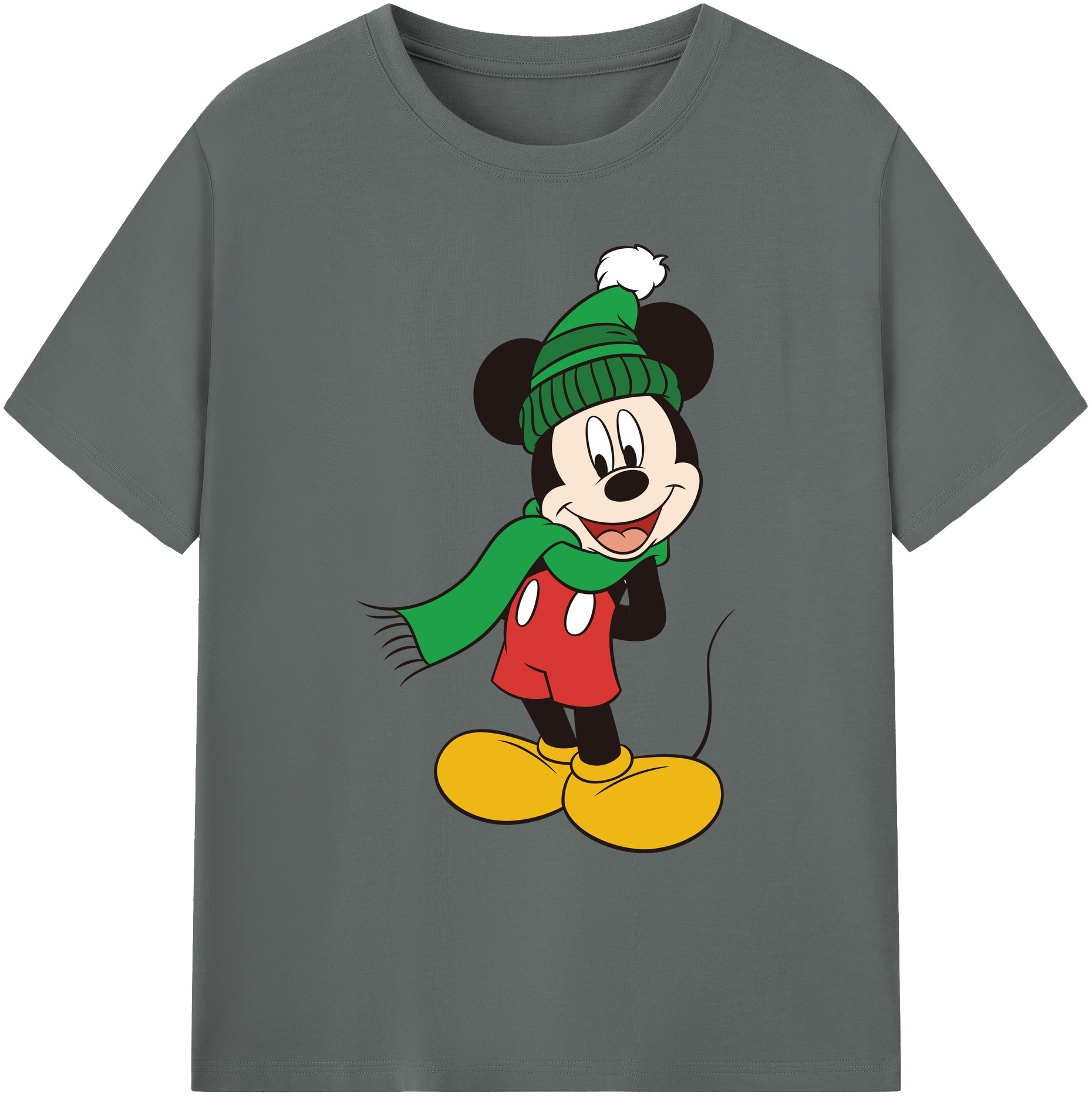 ミッキーマウス Mickey Mouse 綿100％ メンズ半袖Tシャツ｜肌触りやわらか＆通気性